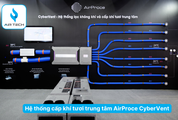 Hệ thống cấp khí tươi trung tâm AirProce CyberVent lọc sạch bụi mịn