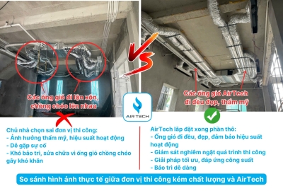 Thi công điều hòa nối ống gió: Sai lầm khi chọn nhầm nhà thầu