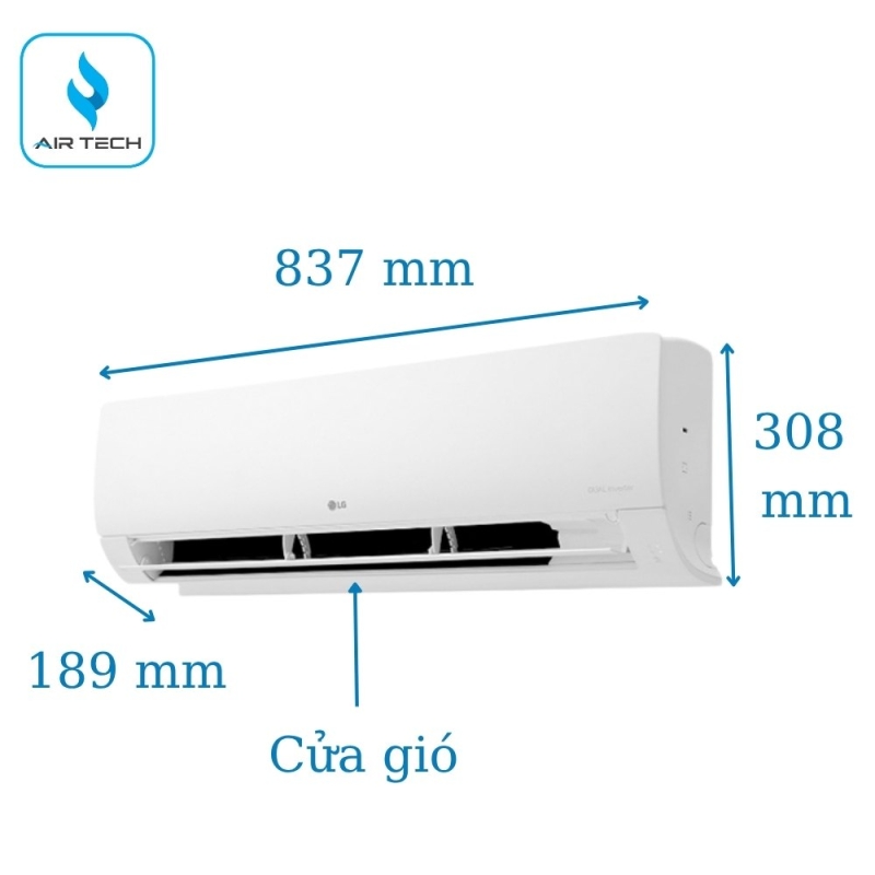 Điều hòa LG IEC09G1 9.000 BTU Inverter 1 chiều