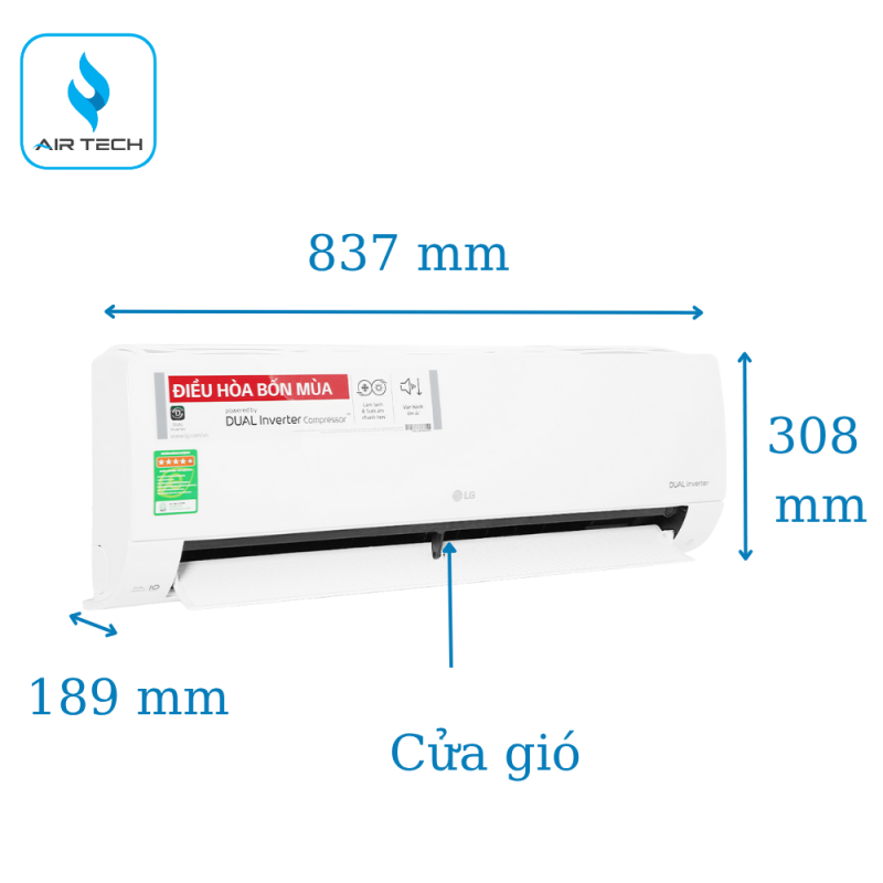 Điều hòa LG B10END1 9.000 BTU Inverter 2 chiều