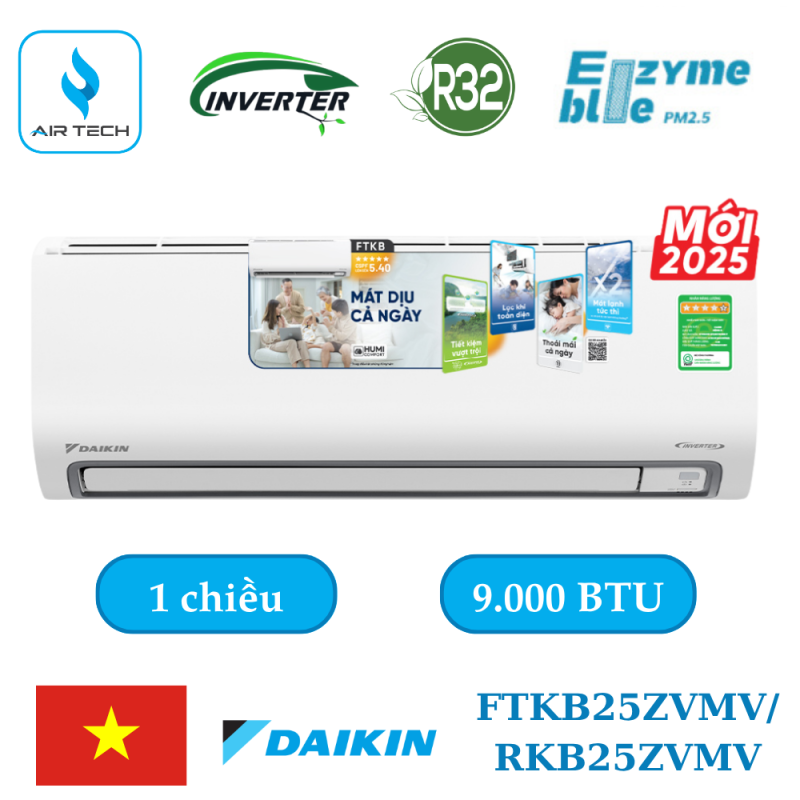 Điều hòa Daikin FTKB25ZVMV / RKB25ZVMV 9.000 BTU 1 chiều Inverter