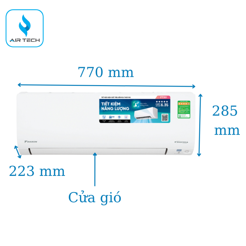 Điều hòa Daikin FTXV25QVMV / RXV25QVMV 9.000 BTU 2 chiều Inverter cao cấp