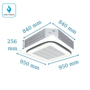 Dàn lạnh VRV âm trần cassette FXFQ32AVM 12.300 BTU Daikin đa hướng thổi