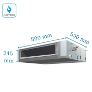 Dàn lạnh âm trần nối ống gió VRV Daikin FXSQ25PAVE9 9.600 BTU