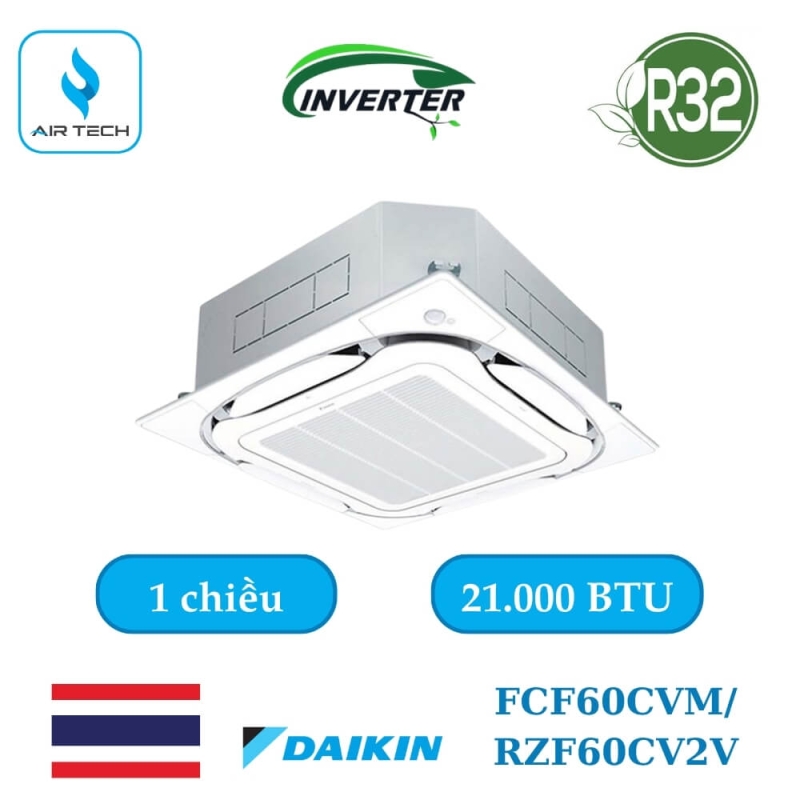 Điều hòa âm trần cassette Daikin FCF60CVM / RZF60CV2V 21.000 BTU