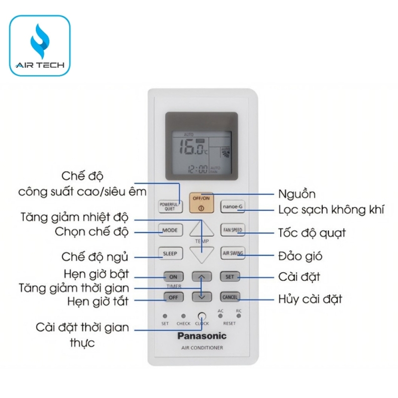 Điều hòa Panasonic CU/CS-RU9AKH-8 9.000 BTU 1 chiều Inverter