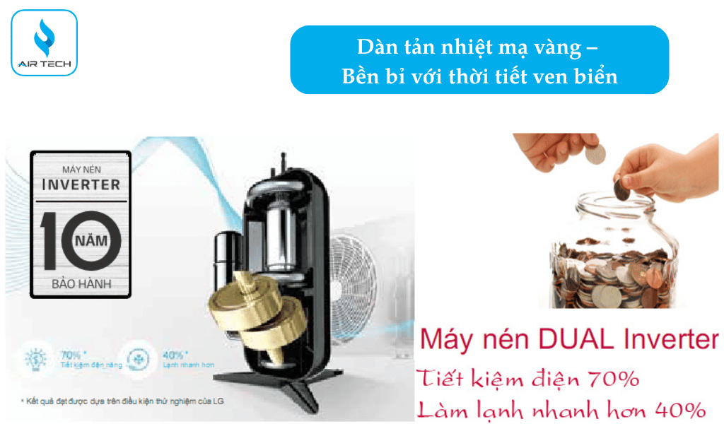Dàn tản nhiệt mạ vàng bền bỉ