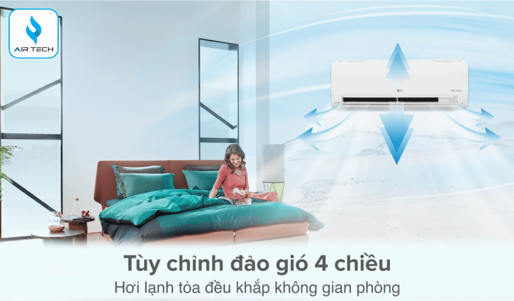 Đảo gió 4 chiều - Phủ toàn không gian
