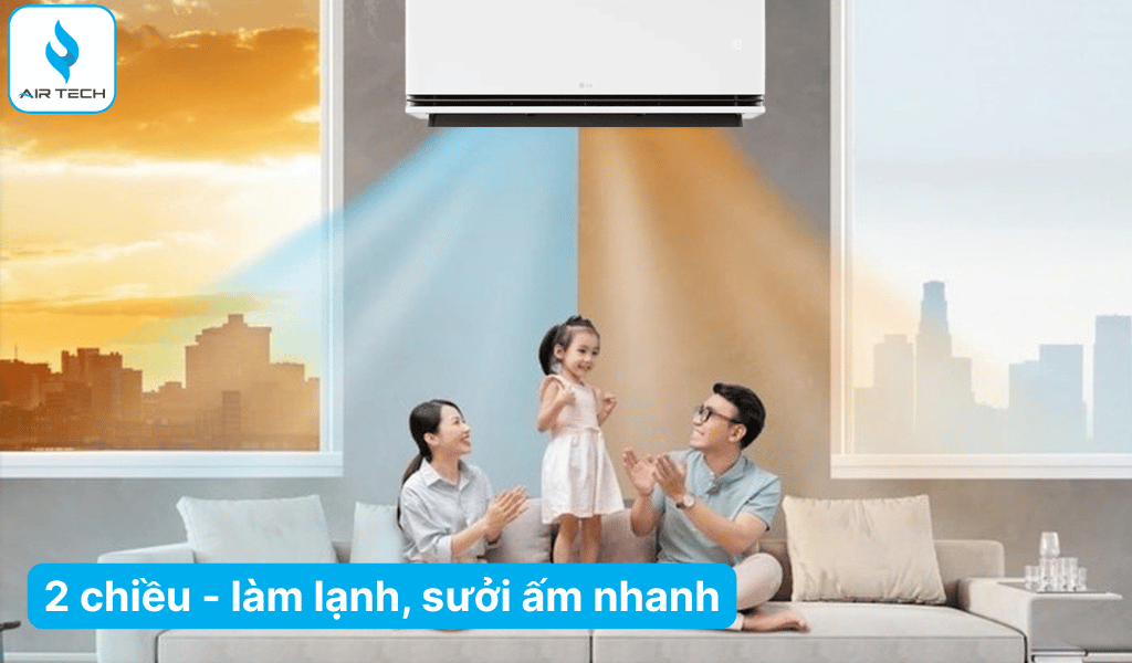 Làm lạnh & sưởi ấm nhanh – Công suất hiệu quả quanh năm