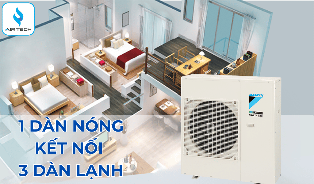 Kết nối 3 dàn lạnh, tối ưu không gian sống