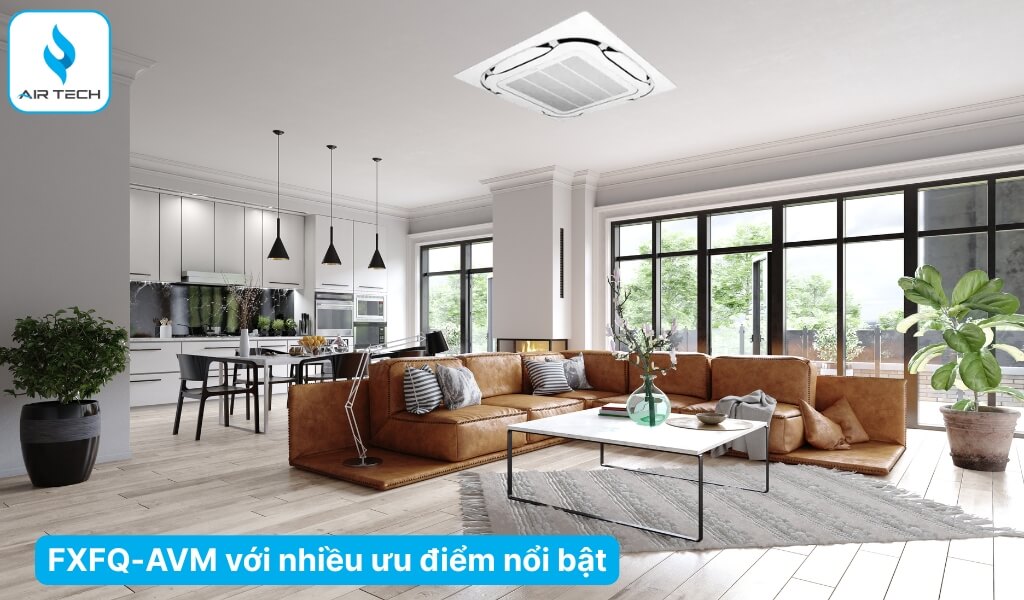Dàn lạnh VRV âm trần cassette Daikin đa hướng thổi