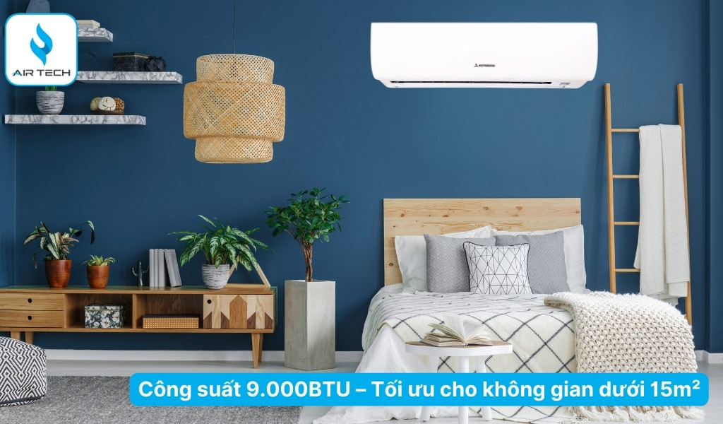 Công suất 9.000BTU – Tối ưu cho không gian dưới 15m²
