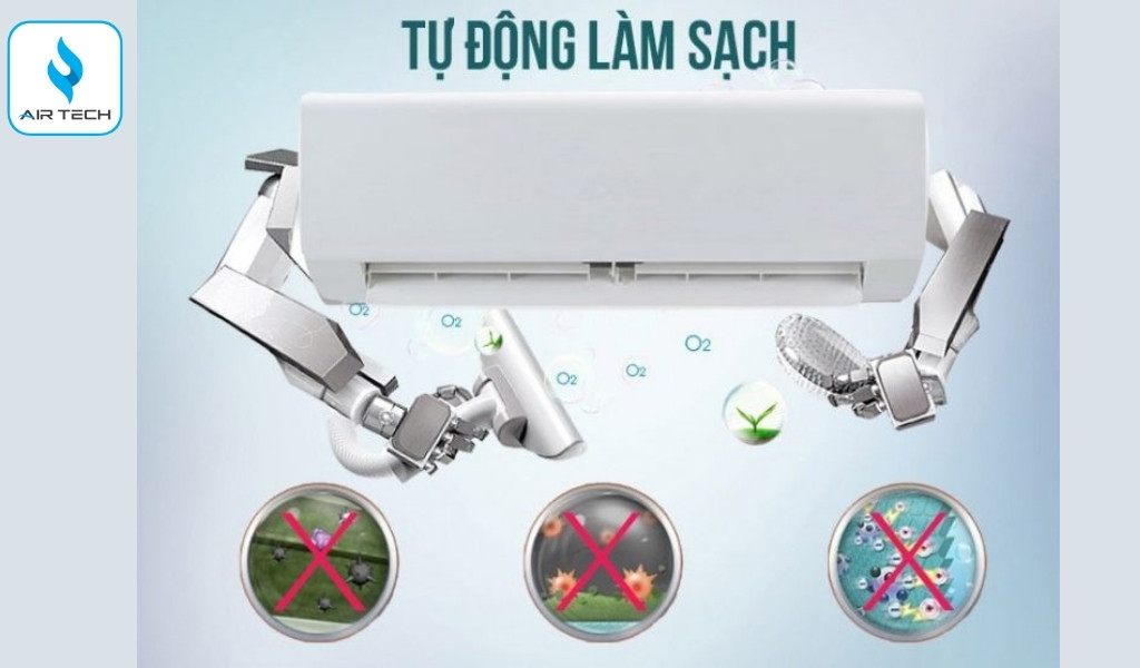 Chế độ tự làm sạch & lồng quạt kháng khuẩn