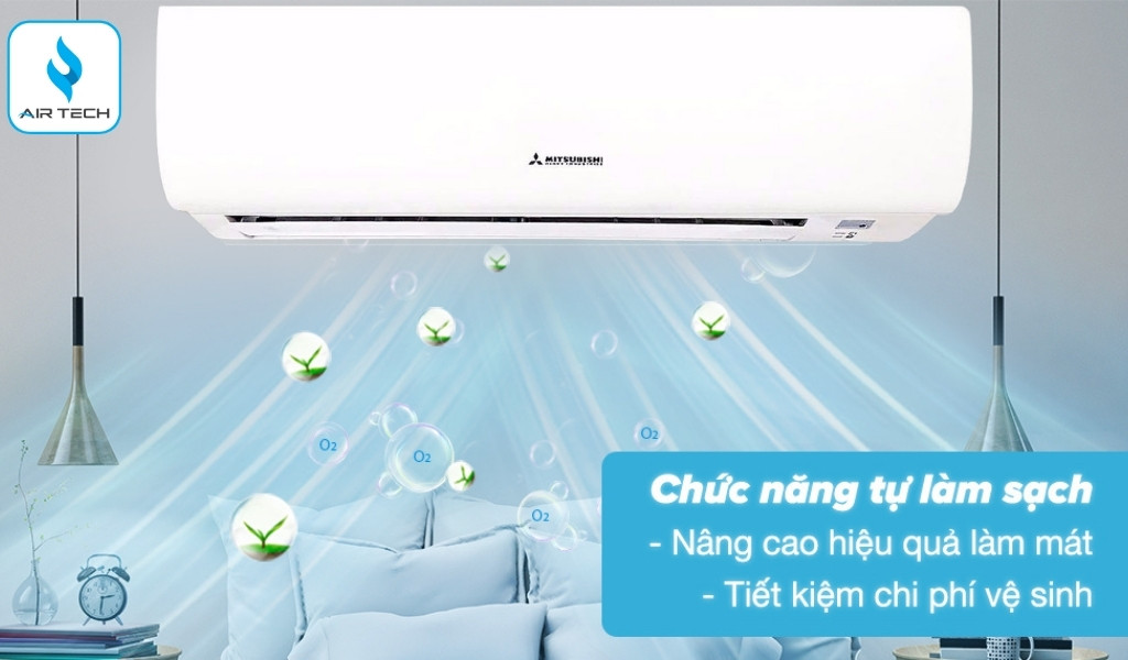 Tính năng tự làm sạch trên điều hòa Mitsubishi Heavy