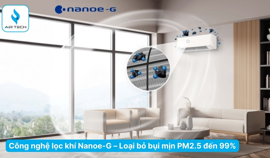 Công nghệ lọc khí Nanoe-G – Loại bỏ bụi mịn PM2.5 đến 99%