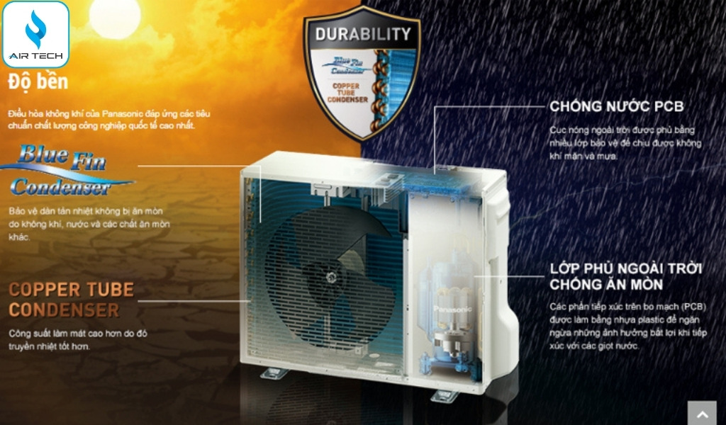 Độ bền vượt trội – Dàn đồng & Blue Fin chống ăn mòn