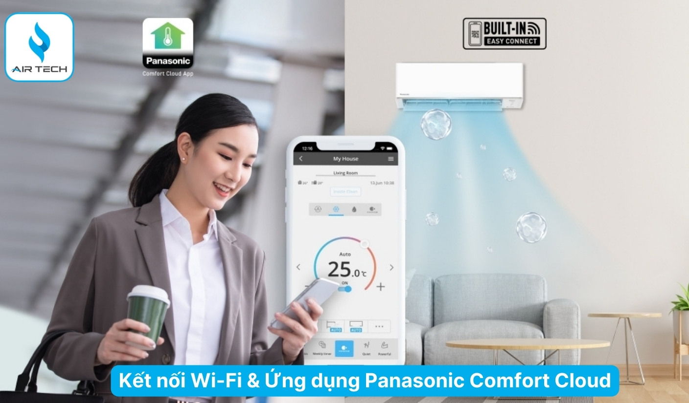 Kết nối Wi-Fi & Ứng dụng Panasonic Comfort Cloud – Trải nghiệm thông minh