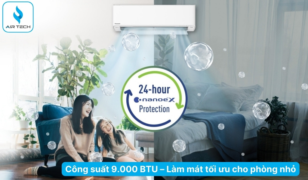 Công suất 9.000 BTU – Làm mát tối ưu cho phòng nhỏ