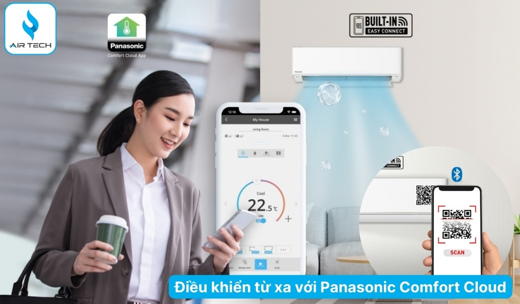 Panasonic Comfort Cloud – Điều khiển từ xa tiện lợi