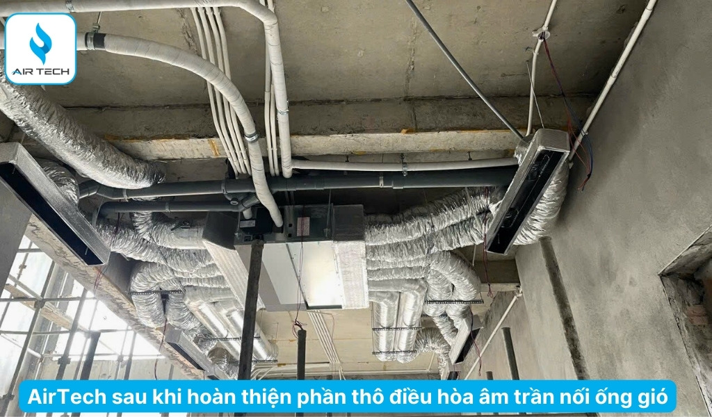 Đảm bảo ống gió ngay ngắn, cửa gió tập trung vào những vị trí cần làm mát nhiều như sofa, giường ngủ,...