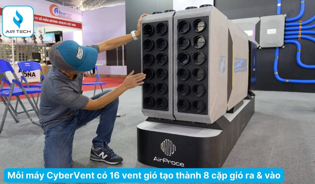 16 ống dẫn khí độc lập – Điều khiển kỹ thuật số, phân phối chính xác từng phòng