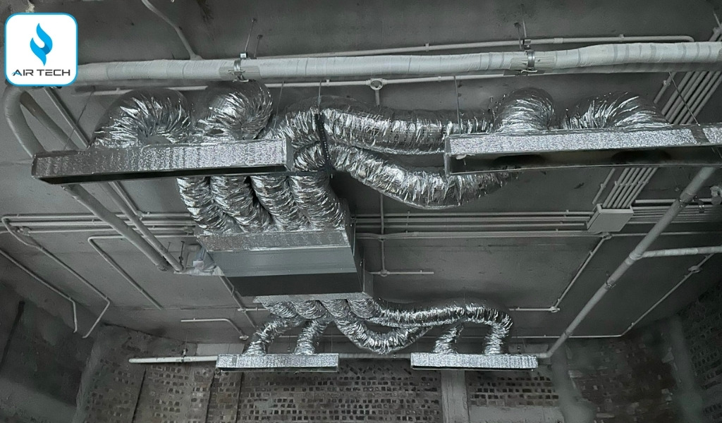 Hệ thống điều hòa âm trần nối ống gió thi công chuẩn kỹ thuật